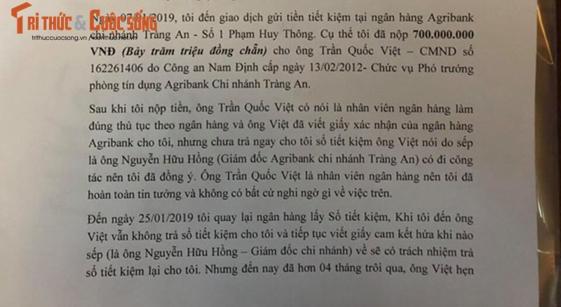 Nguyen pho phong Agribank nghi “cuom” 700 trieu tiet kiem khach hang