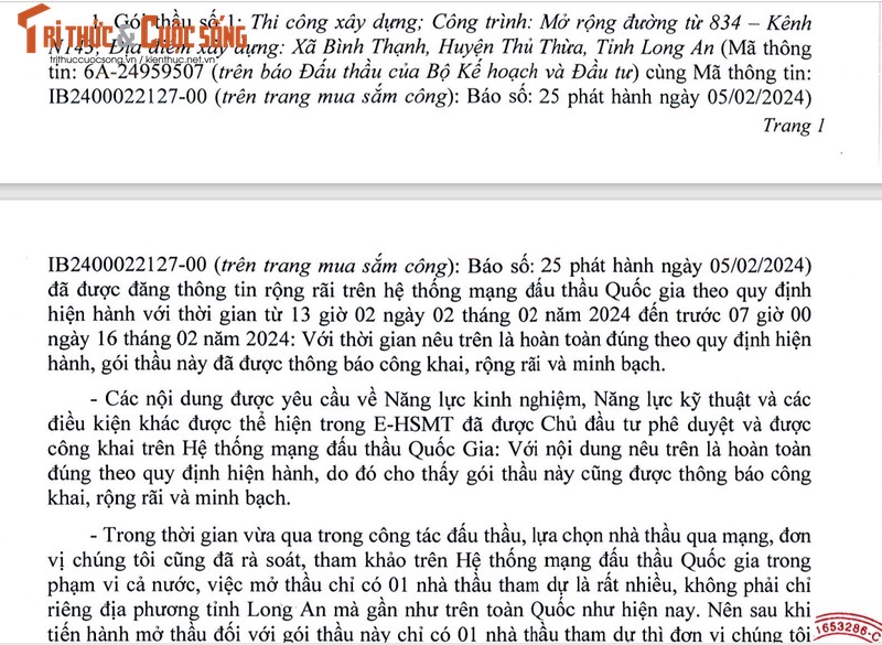 Long An: Cty Luu Nhut Tan thi cong mo rong duong 834 – Kenh N143-Hinh-2