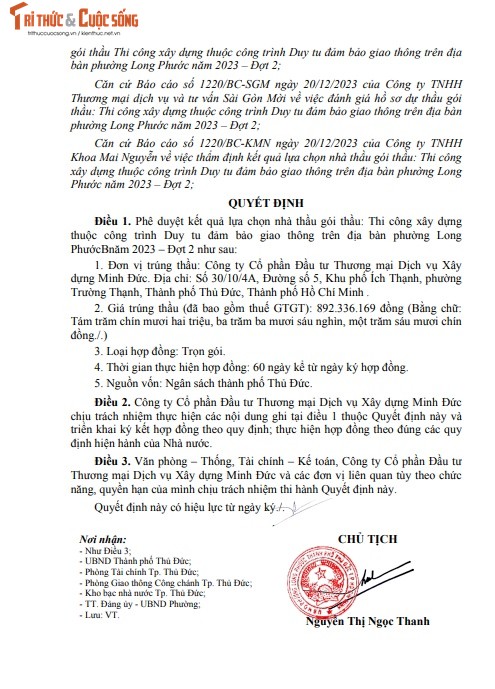 TP. HCM: Cong ty Minh Duc, mot nam trung 41 goi thau tai Thu Duc-Hinh-2