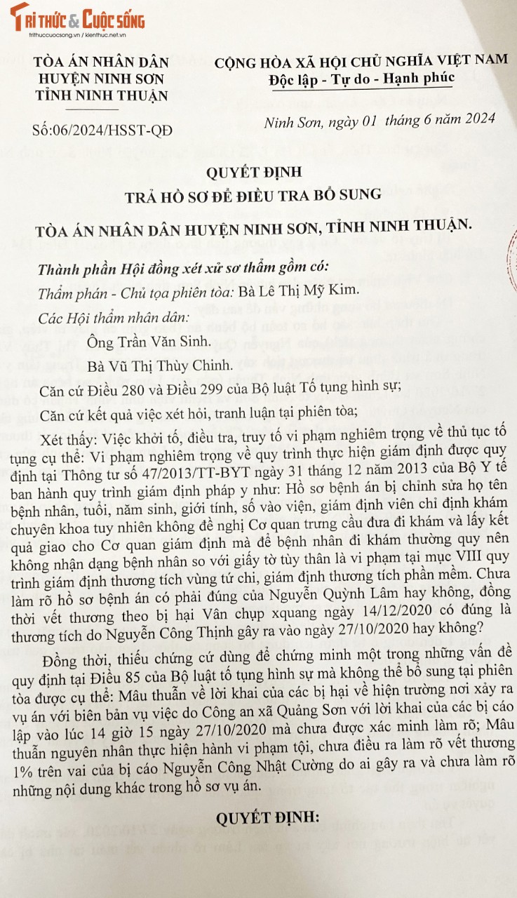 Ninh Thuan: Nhieu vi pham nghiem trong ve to tung trong mot vu an-Hinh-2