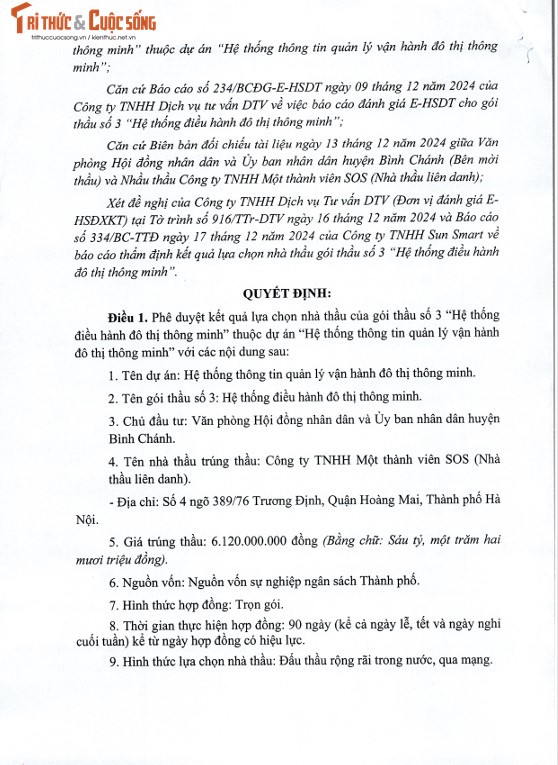 TP HCM: Trong mot ngay lien danh SOS - Giai Phap trung 3 goi thau tai Binh Chanh-Hinh-2