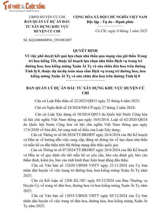 TP HCM: DVCI Cu Chi trung goi trang tri duong hoa mung xuan At Ty