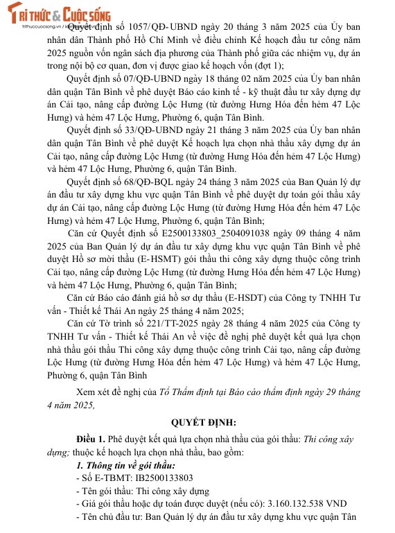 TP HCM: Quan Tan Binh phe duyet ket qua nhieu goi cai tao, nang cap duong/hem tien ty-Hinh-2
