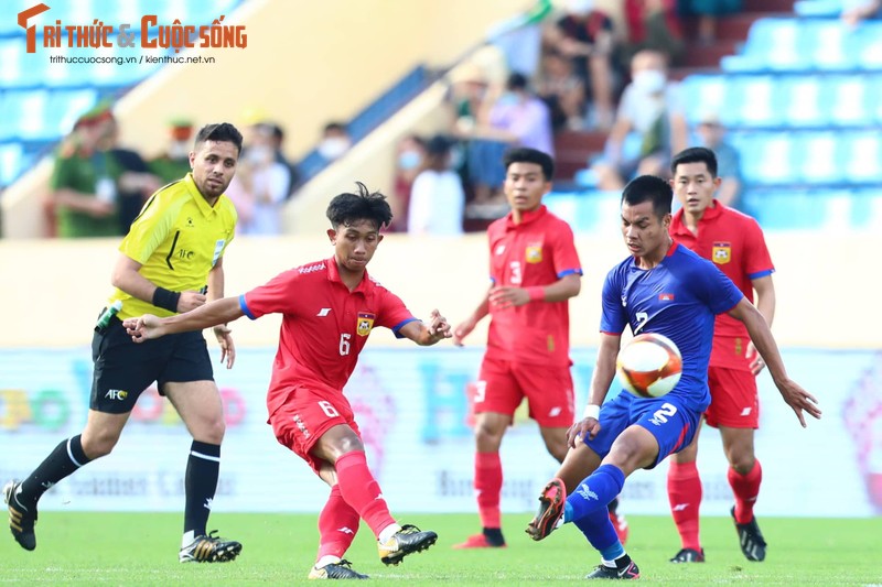 Chao san SEA Games 31, U23 Campuchia thang tung bung truoc U23 Lao