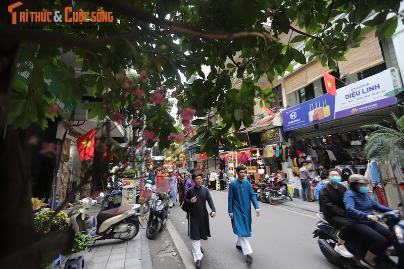 Dien co phuc dao choi Tet, phong vi chuan Ha Noi pho-Hinh-3