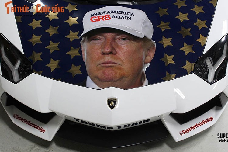 Sieu xe Aventador noi tieng nho ung ho Donald Trump