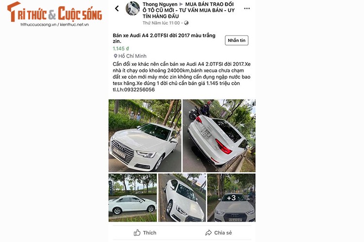 Xe sang Audi A4 chao ban nguyen zin, nhung 