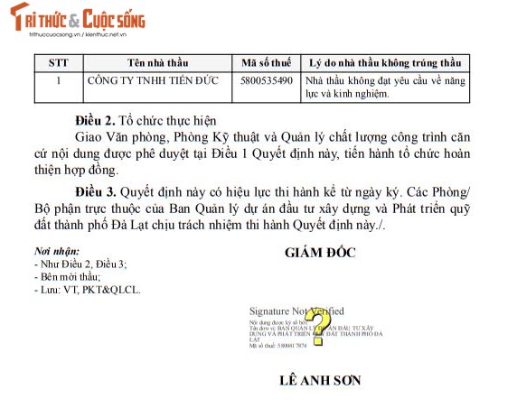 Lâm Đồng: Cty Thành Tâm An "lội ngược dòng" thắng gói thầu làm đường tại Thọ Xuân - Hình 3 Lam Dong: Cty Thanh Tam An