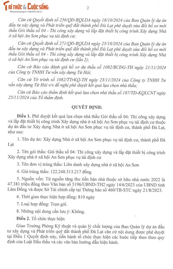 Lam Dong: Cty Thanh Tam An 
