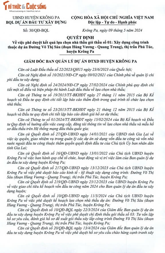 Gia Lai: Duy nhat Cty Thien Phu tham gia va trung goi lam duong Kpa Klong-Hinh-4