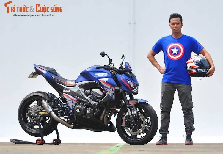 Chi ca tram trieu do Kawasaki Z800 Captain America-Hinh-8