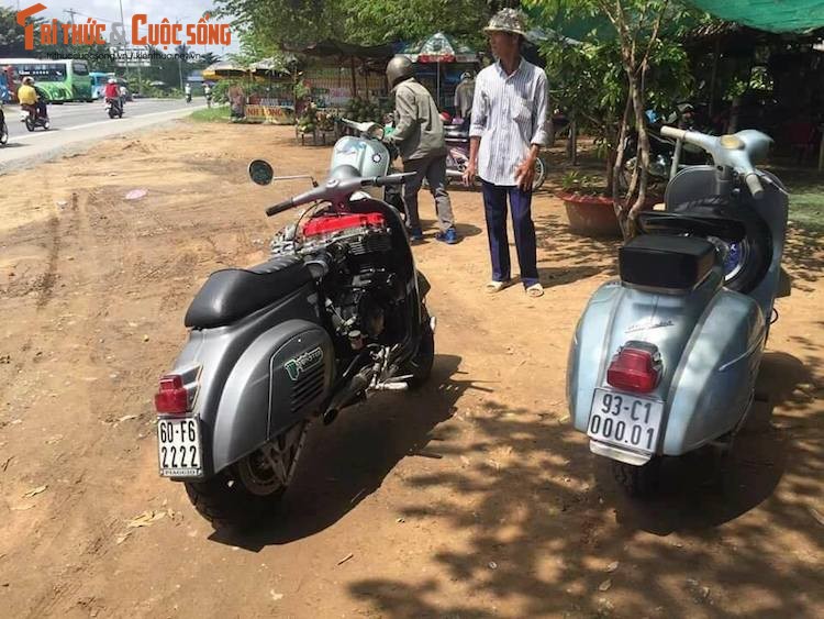 “Quai vat” scooter Vespa do may Honda CB750 doc nhat VN-Hinh-5