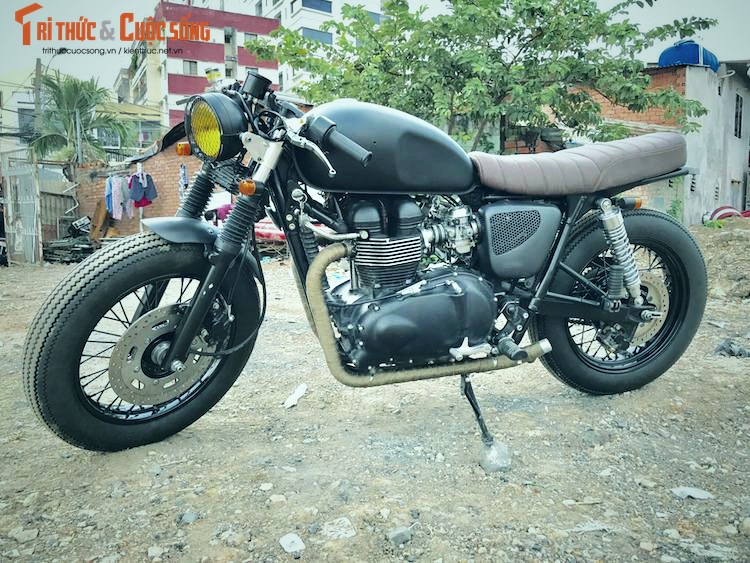 Triumph Bonneville do cafe racer “tran trui” tai Sai Gon-Hinh-2