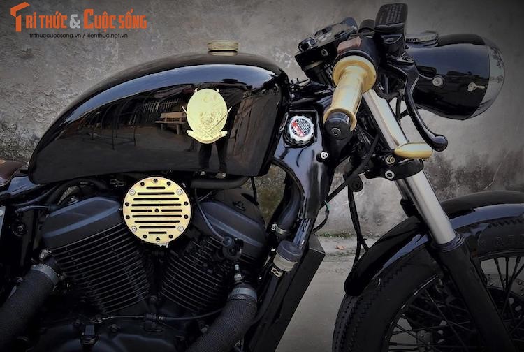 Honda Steed 400 bobber “bao den” cuc ngau tai Ha Noi-Hinh-4