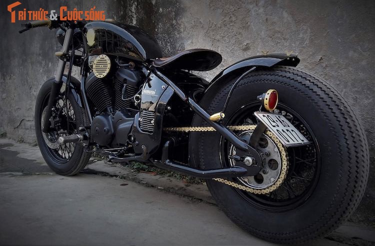 Honda Steed 400 bobber “bao den” cuc ngau tai Ha Noi-Hinh-6