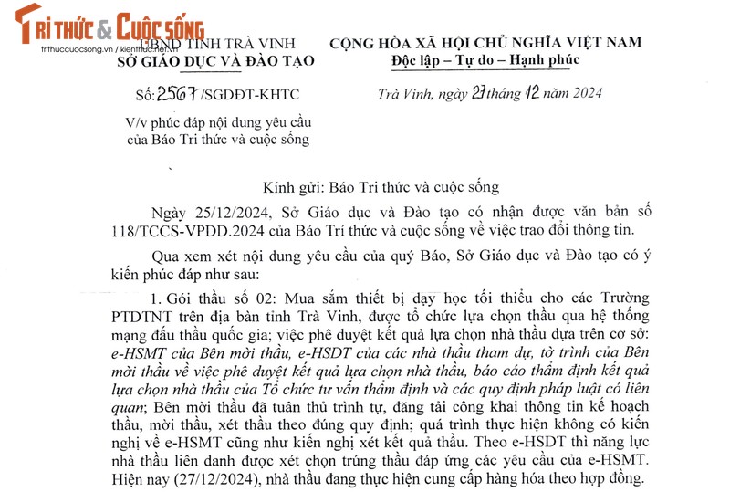 Tra Vinh: Dau tu hon 8 ty mua thiet bi day hoc cho cac Truong DT noi tru-Hinh-2